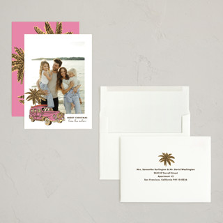 This is a gumdrop holiday photo cards with standard by Megan Davis called surfs up printing on recycled smooth signature in grand