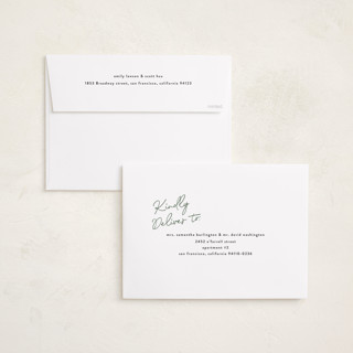 This is a evergreen holiday photo cards with standard by Pixel and Hank called scripted trio printing on recycled smooth signature in grand