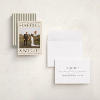This is a licorice holiday photo cards with standard by Ekko Studio called happy headlines printing on signature in grand
