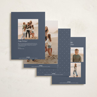 This is a blueberry holiday photo cards with standard by Jackie Crawford called modern striped frame printing on recycled smooth signature in grand