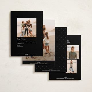 This is a coal holiday photo cards with standard by Jackie Crawford called modern striped frame printing on recycled smooth signature in grand