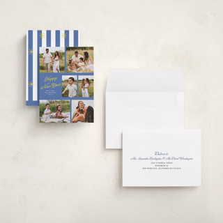 This is a blue jay holiday photo cards with standard by Cass Loh called playful pop printing on signature in grand
