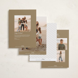 This is a golden holiday photo cards with standard by Jessica Williams called topper printing on recycled smooth signature in grand