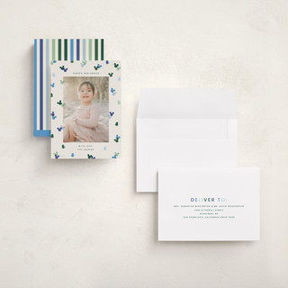This is a ice holiday photo cards with standard by Ellen Schlegelmilch called disney's mickey confetti printing on recycled smooth signature in grand