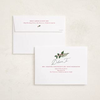 This is a cookie dough holiday photo cards with standard by Susan Zinader called disney's mickey wreath printing on recycled smooth signature in grand