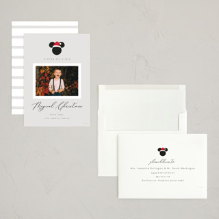 This is a fog holiday photo cards with standard by AK Graphics called simple disney mickey printing on recycled smooth signature in grand
