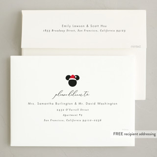 This is a fog holiday photo cards with standard by AK Graphics called simple disney mickey printing on recycled smooth signature in grand