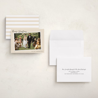 This is a latte holiday photo cards with standard by Alicia Schultz called dated snapshot printing on recycled smooth signature in grand