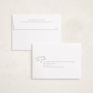 This is a sage holiday photo cards with standard by Sarah Brown called vacation snapshot printing on recycled smooth signature in grand