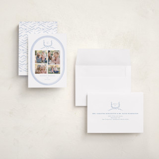 This is a frost holiday photo cards with standard by Corinne Malesic called festive monogram printing on recycled smooth signature in grand