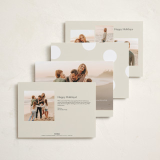 This is a cream holiday photo cards with standard by Ellen Schlegelmilch called cropped printing on signature in grand