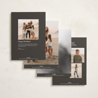 This is a wedding cake holiday photo cards with standard by Becky Nimoy called merry hand lettered script printing on recycled smooth signature in grand