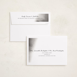 This is a wedding cake holiday photo cards with standard by Becky Nimoy called merry hand lettered script printing on recycled smooth signature in grand