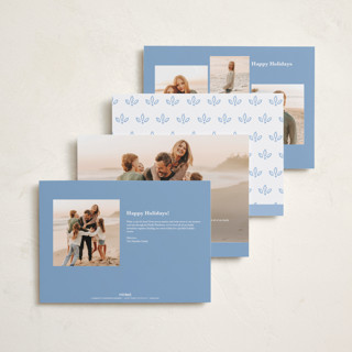 This is a blue jay holiday photo cards with standard by Melanie Kosuge called fine frame printing on recycled smooth signature in grand