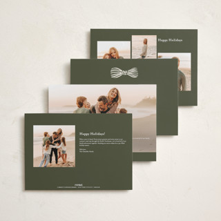 This is a evergreen holiday photo cards with standard by Carrie ONeal called neddy printing on recycled smooth signature in grand