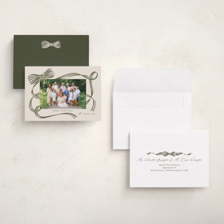 This is a evergreen holiday photo cards with standard by Carrie ONeal called neddy printing on recycled smooth signature in grand