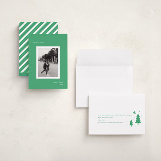 This is a elf shoes holiday photo cards with standard by Brandy Folse called bright greetings printing on signature in grand