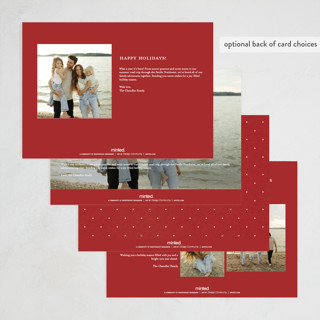 This is a almond holiday photo cards with standard by Wildfield Paper Co called tartan printing on recycled smooth signature in grand