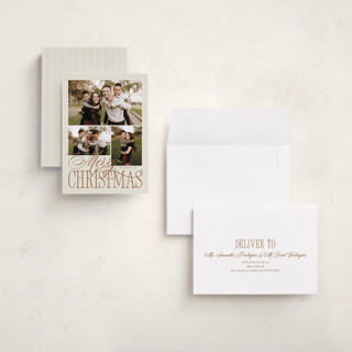 This is a sourdough holiday photo cards with standard by Brianne Larsen called elegant three printing on signature in grand