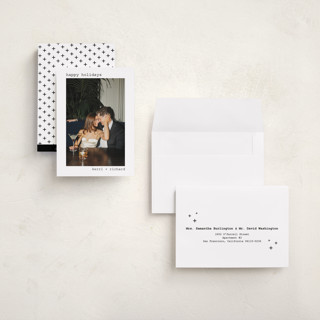This is a snow holiday photo cards with standard by Amanda Stuff called typewriter printing on signature in grand