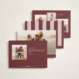 This is a cranberry holiday photo cards with standard by Blustery August called apple cider printing on signature in grand