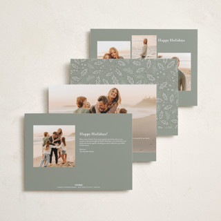 This is a blizzard holiday photo cards with standard by Wildfield Paper Co called quartz printing on recycled smooth signature in grand