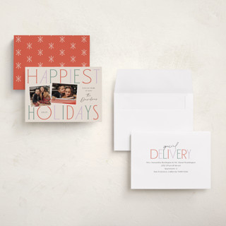 This is a gumdrop holiday photo cards with standard by Laura Hankins called grand greetings printing on recycled smooth signature in grand