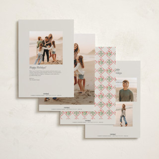 This is a ivory holiday photo cards with standard by Petra Kern called gretchen printing on recycled smooth signature in grand