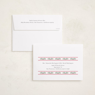 This is a holly berry holiday photo cards with standard by Mansi Verma called floral folk printing on signature in grand