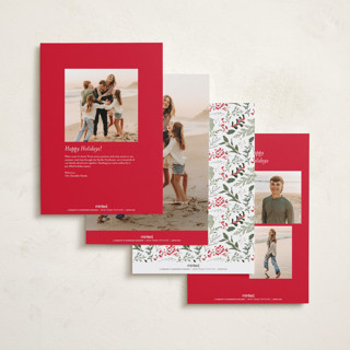 This is a candy cane holiday photo cards with standard by Susan Moyal called always merry printing on signature in grand