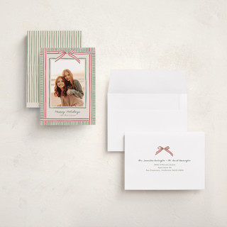 This is a moss holiday photo cards with standard by Chris Griffith called holiday wrap printing on signature in grand