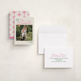 This is a gumdrop holiday photo cards with standard by Megan Davis called sleighs printing on recycled smooth signature in grand