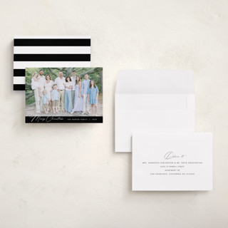 This is a ebony holiday photo cards with standard by Nicoletta Savod called glamour printing on recycled smooth signature in grand