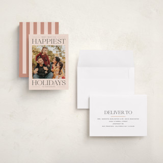 This is a candied grapefruit holiday photo cards with standard by Ekko Studio called modern editorial printing on recycled smooth signature in grand