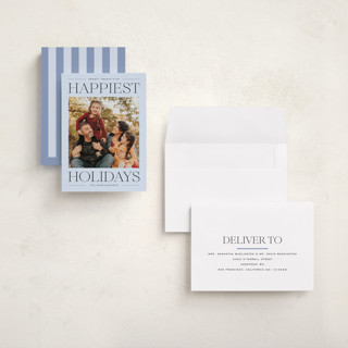 This is a frost holiday photo cards with standard by Ekko Studio called modern editorial printing on recycled smooth signature in grand