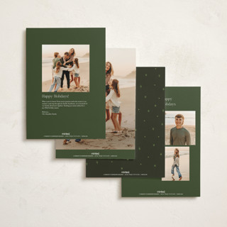This is a forest holiday photo cards with standard by Elly called woodland peace printing on signature in grand