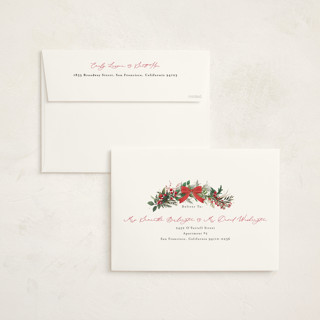This is a snow holiday photo cards with standard by Susan Moyal called festive holiday printing on signature in grand