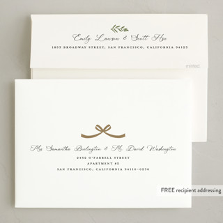 This is a pine holiday photo cards with standard by Susan Moyal called christmas bow printing on signature in grand