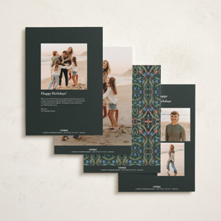 This is a forest holiday photo cards with standard by Paper Sun Studio called charming dove border printing on signature in grand