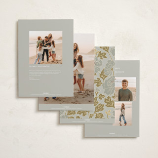 This is a glacier holiday photo cards with standard by Tara Grangroth called christmas poppies printing on recycled smooth signature in grand