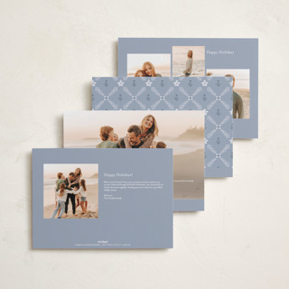 This is a juniper holiday photo cards with standard by Wildfield Paper Co called folk border printing on recycled smooth signature in grand