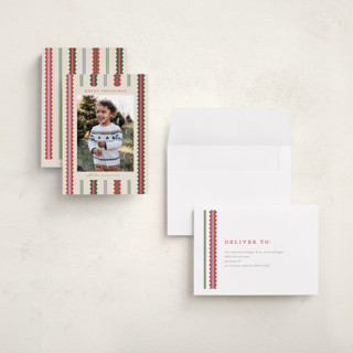 This is a fruitcake holiday photo cards with standard by Pixel and Hank called swiggle printing on recycled smooth signature in grand