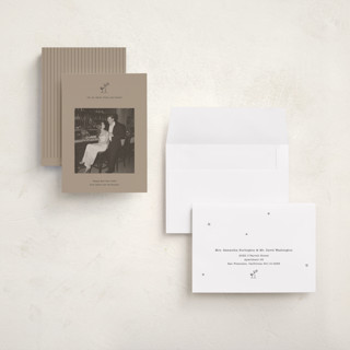 This is a stone holiday photo cards with standard by Bailamor Design by CM called cin cin printing on recycled smooth signature in grand