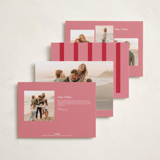 This is a gumdrop holiday photo cards with standard by Owl and Toad called modern quilt printing on recycled smooth signature in grand