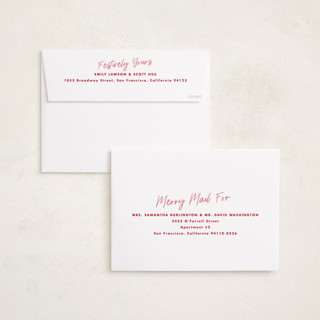 This is a gumdrop holiday photo cards with standard by Owl and Toad called modern quilt printing on recycled smooth signature in grand