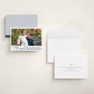 This is a glacier holiday photo cards with standard by Carolyn MacLaren called merry mix printing on recycled smooth signature in grand