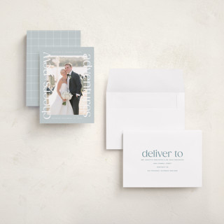 This is a ice holiday photo cards with standard by Owl and Toad called cheers to new printing on recycled smooth signature in grand