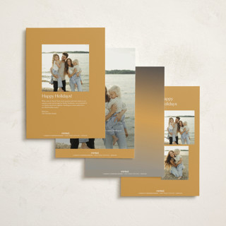 This is a sunrise holiday photo cards with standard by Annie Clark called horizon printing on signature in grand