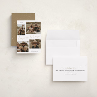 This is a snow holiday photo cards with standard by Sarah Curry called minimal holiday gallery printing on recycled smooth signature in grand