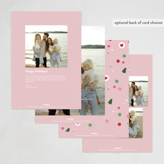 This is a bubblegum holiday photo cards with standard by Pixel and Hank called merry era printing on signature in grand